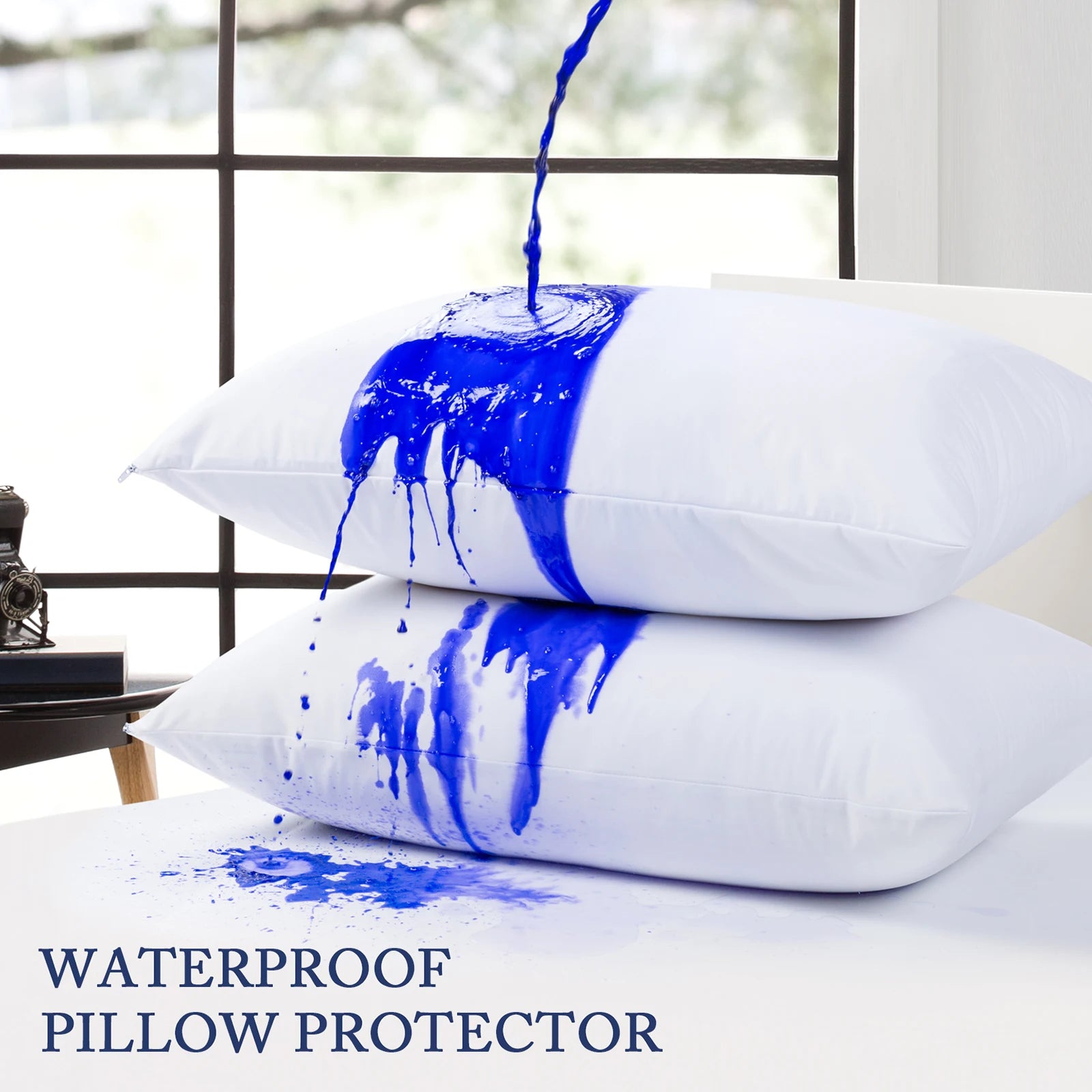 Waterproof Allergy Pillow Cover - Anti Mite & Bug Proof