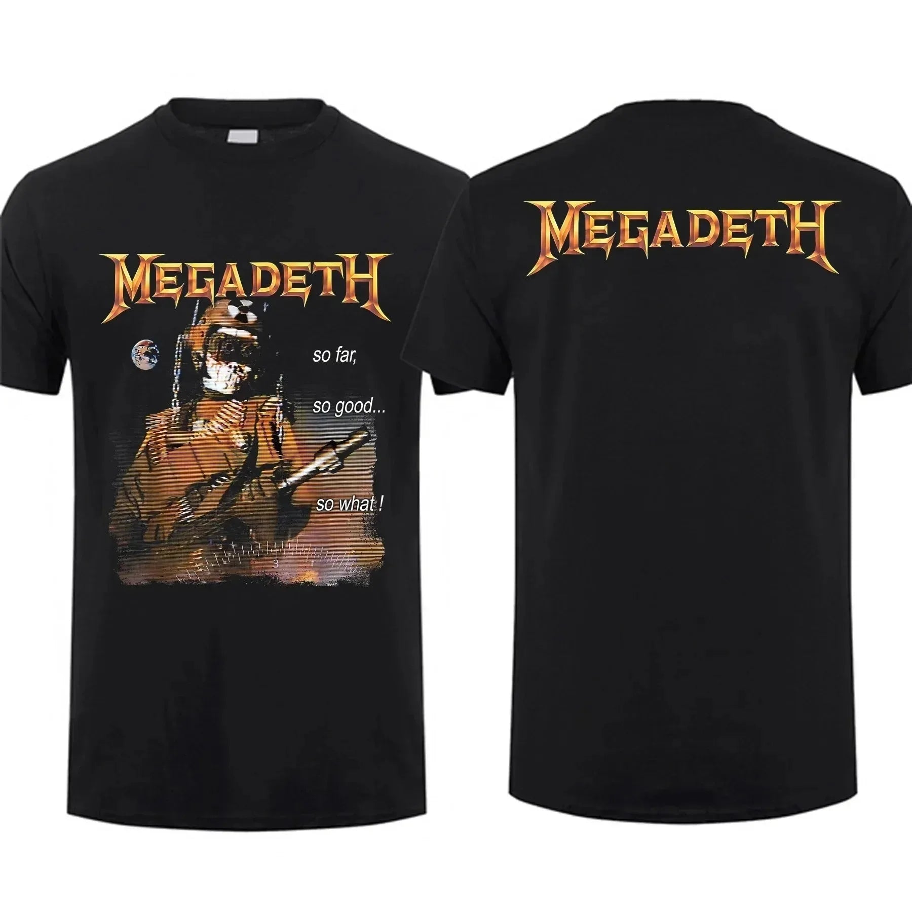 Men's Oversized Vintage Megadeth T-Shirt - Black, S-4XL