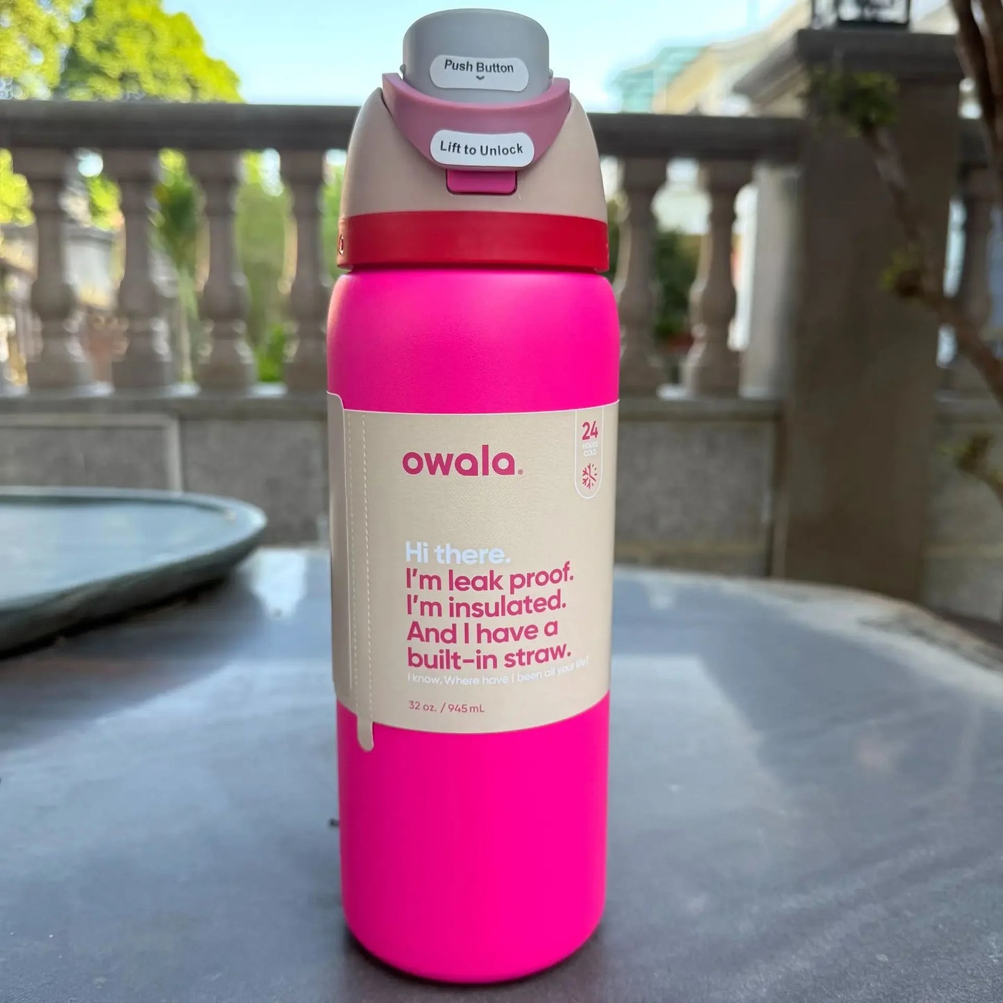 Owala Insulated Stainless Steel Water Bottle with Straw 24/32Oz