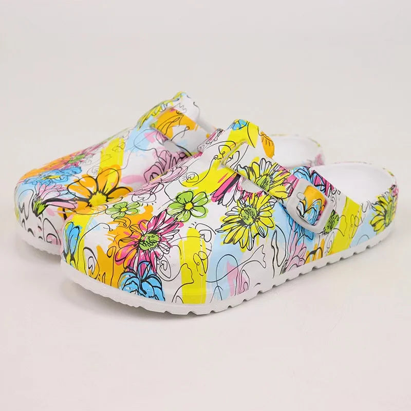 Cartoon Medical Clogs - Slip Resistant Doctor/Nurse Shoes