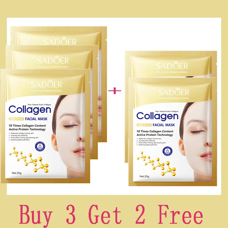 SADOER Collagen Anti-Wrinkle Masks - 10PCS Korean Skincare