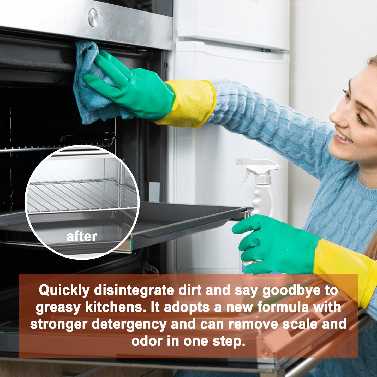Heavy Oil Stain Remover Spray for Kitchens & Grills