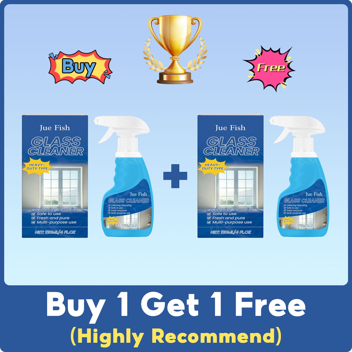 Window Descaling Spray - Brighten Shower Glass & Remove Limescale
