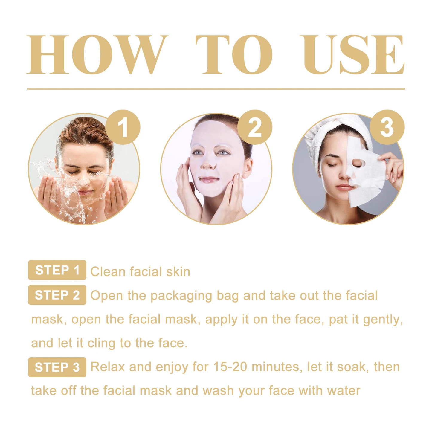 SADOER Collagen Anti-Wrinkle Masks - 10PCS Korean Skincare