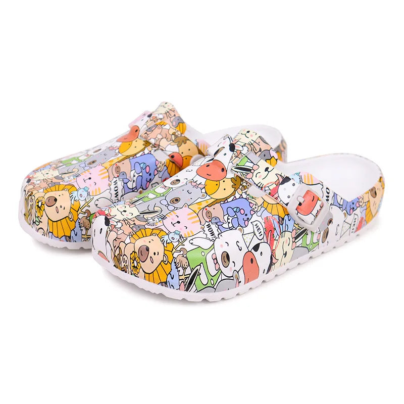 Cartoon Medical Clogs - Slip Resistant Doctor/Nurse Shoes