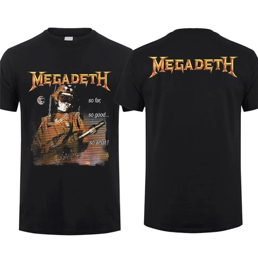 Men's Oversized Vintage Megadeth T-Shirt - Black, S-4XL