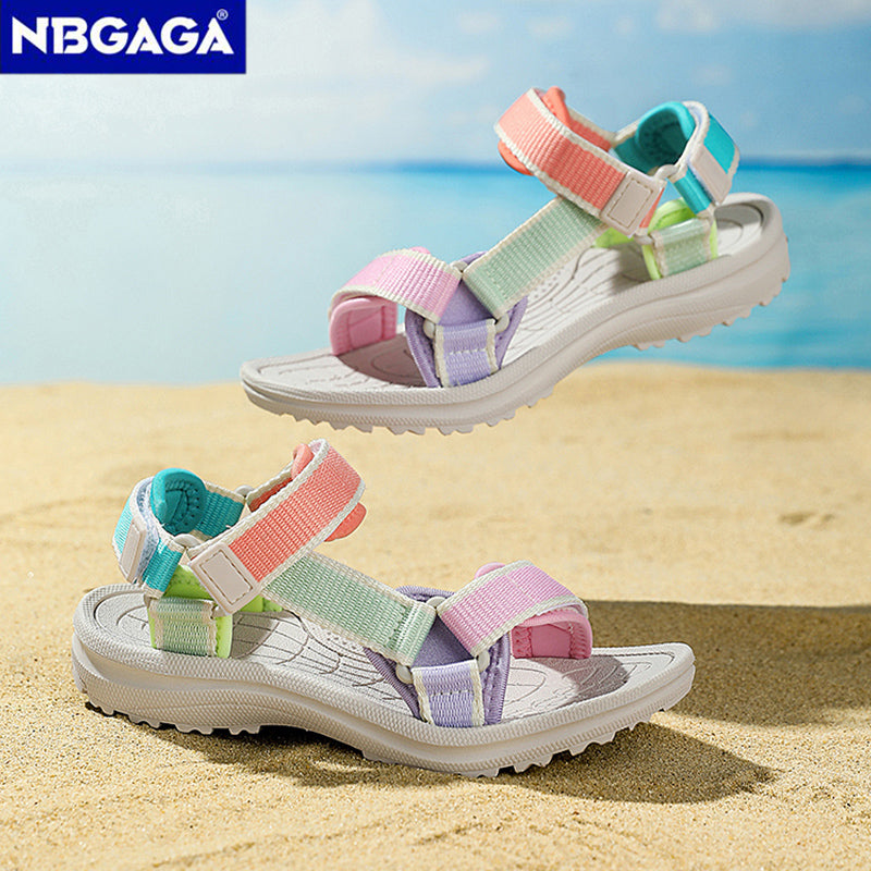 Girls' Breathable Sport Sandals - Non-Slip Soft Sole Beach Shoes