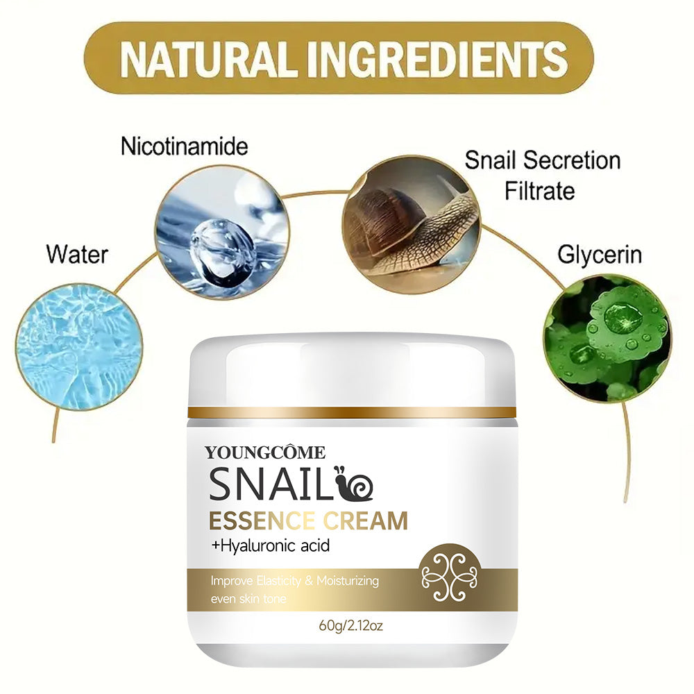 Youngcome Snail Essence Cream: Hyaluronic & Retinol Moisturizer