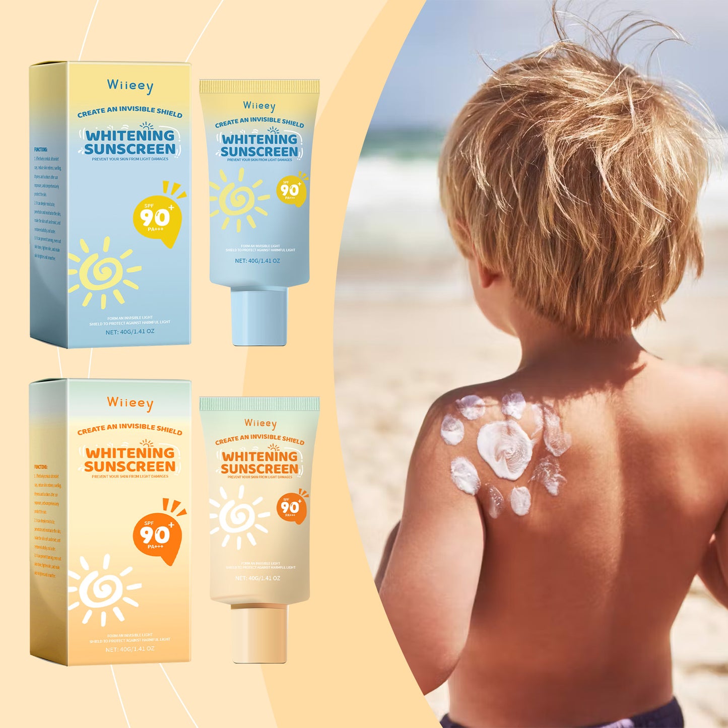 Children's SPF 90+ UV Protection Sunscreen Cream
