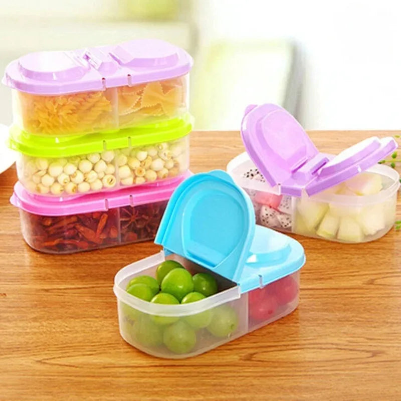  Healthy Plastic Food Container Portable Lunch Box Capacity Camping Picnic Food Fruit Container Storage Box for Kids Dinnerw