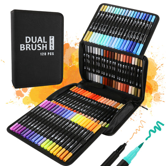 Watercolor Art Markers: 12/48/72/132 Colors Dual Tip Pens