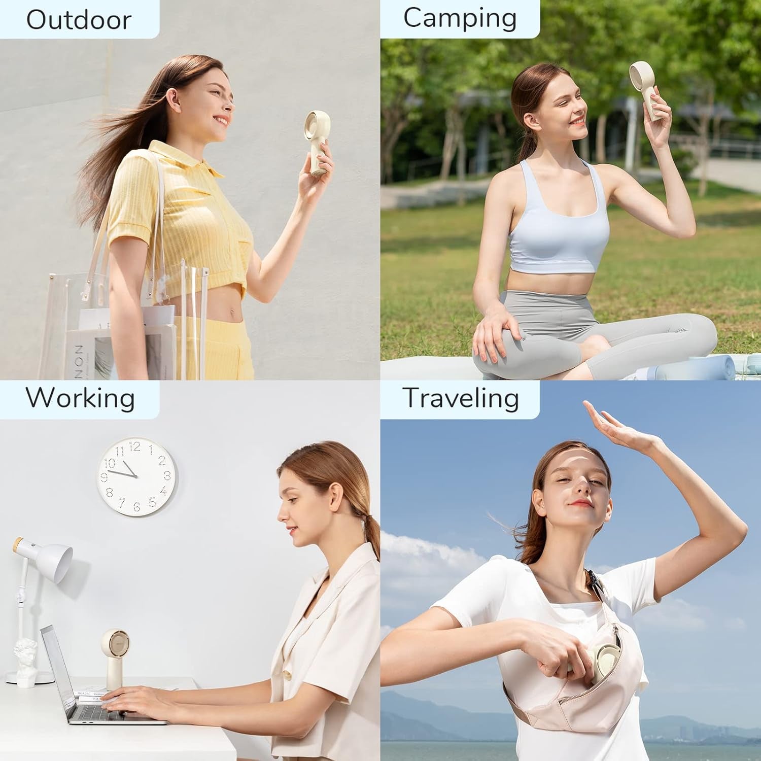 Mini Portable Turbofan: 18H Cooling, USB Rechargeable, 4000mAh