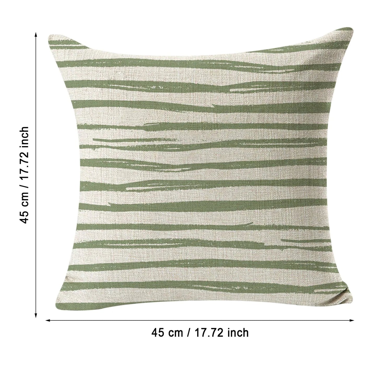 Striped Floral Leaf Pillow Covers - 2025 Fashion Decor