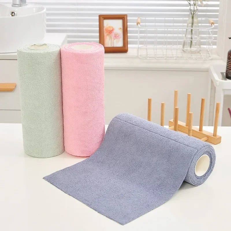 Reusable Microfiber Kitchen Cloth - 20 Sheet Roll