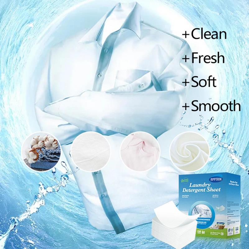 Detergent Sheets 60pcs: Eco-Friendly Laundry Strips