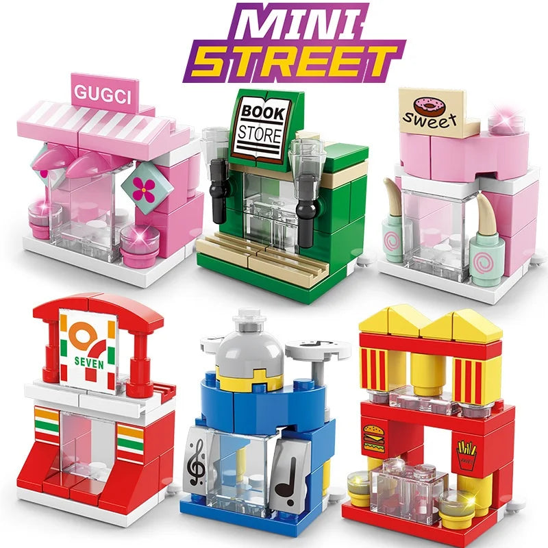 SLUBAN Girl Food Truck Building Blocks Toy Set