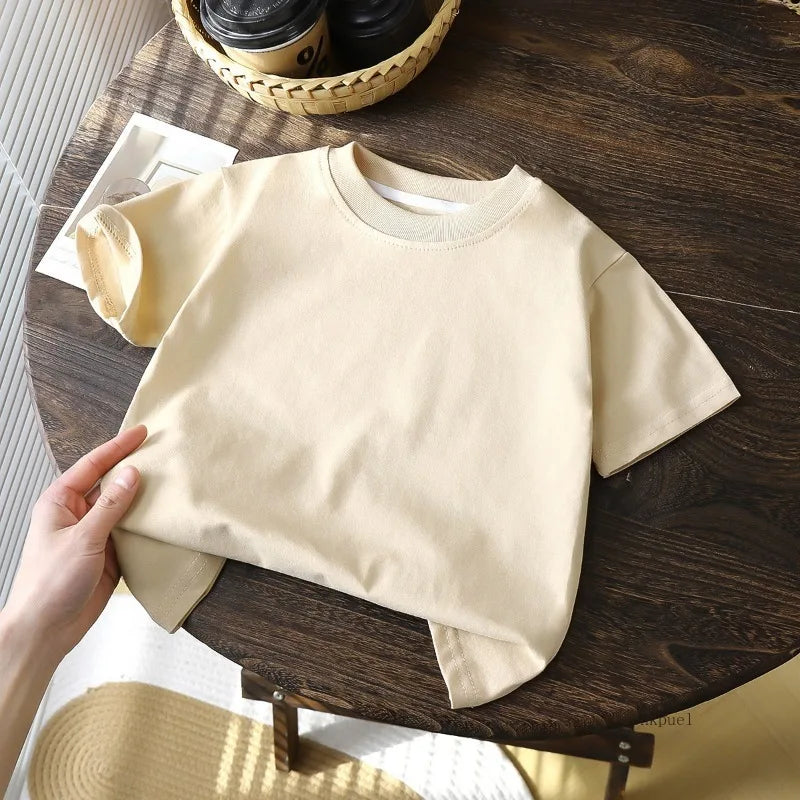 Kids' Cotton T-Shirt: White, Red, Black - Summer Essential