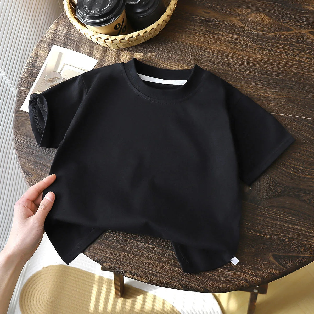 Kids' Cotton T-Shirt: White, Red, Black - Summer Essential