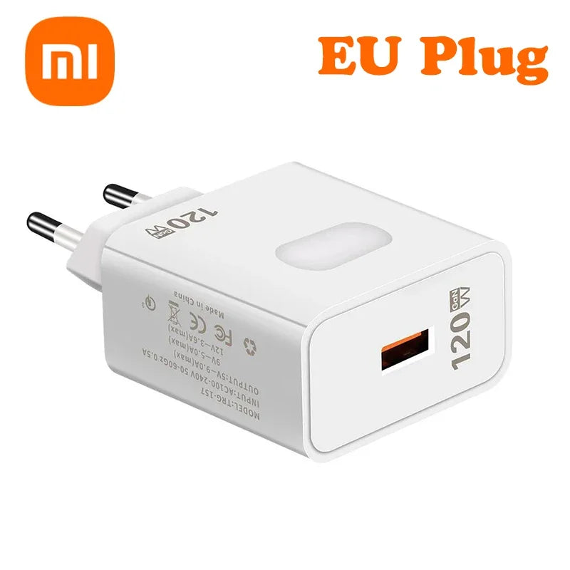 Xiaomi 120W GaN Fast Charger USB Quick Charge 3.0 Adapter