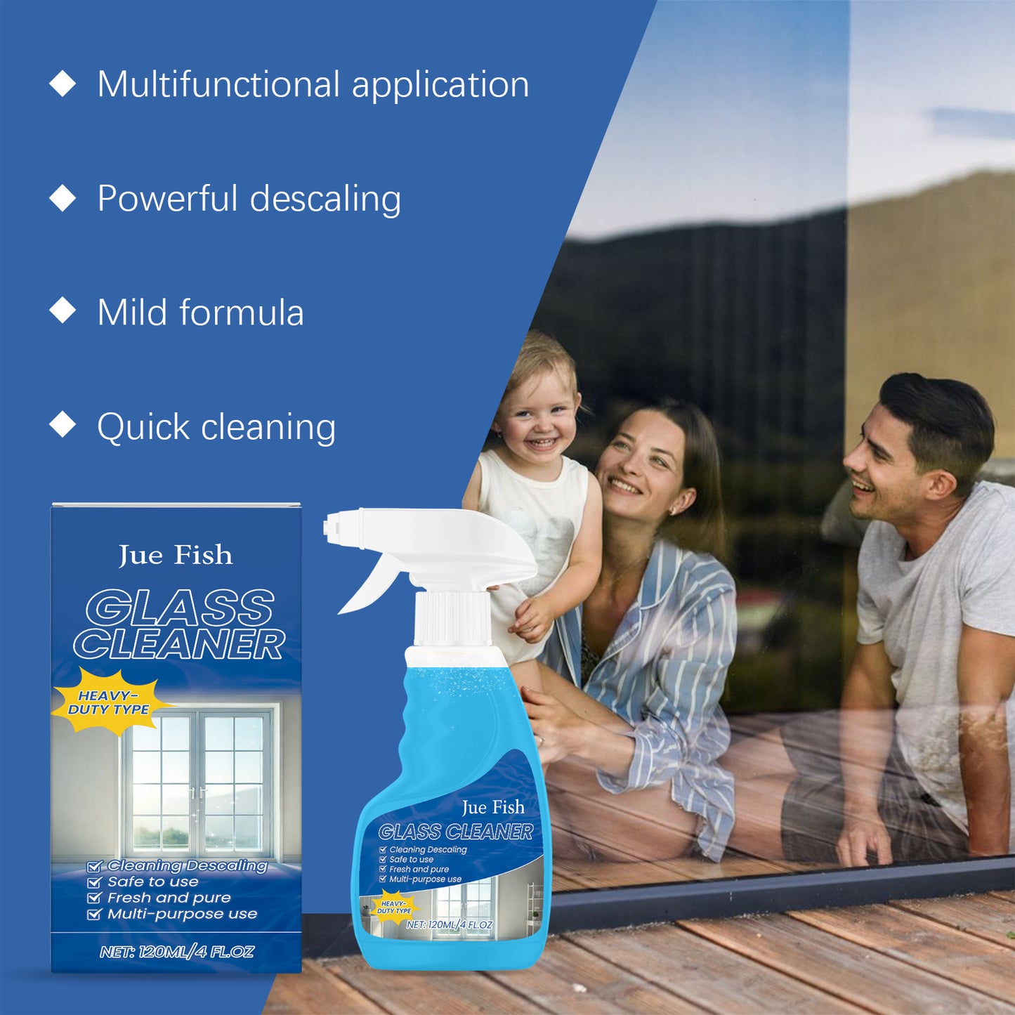 Window Descaling Spray - Brighten Shower Glass & Remove Limescale