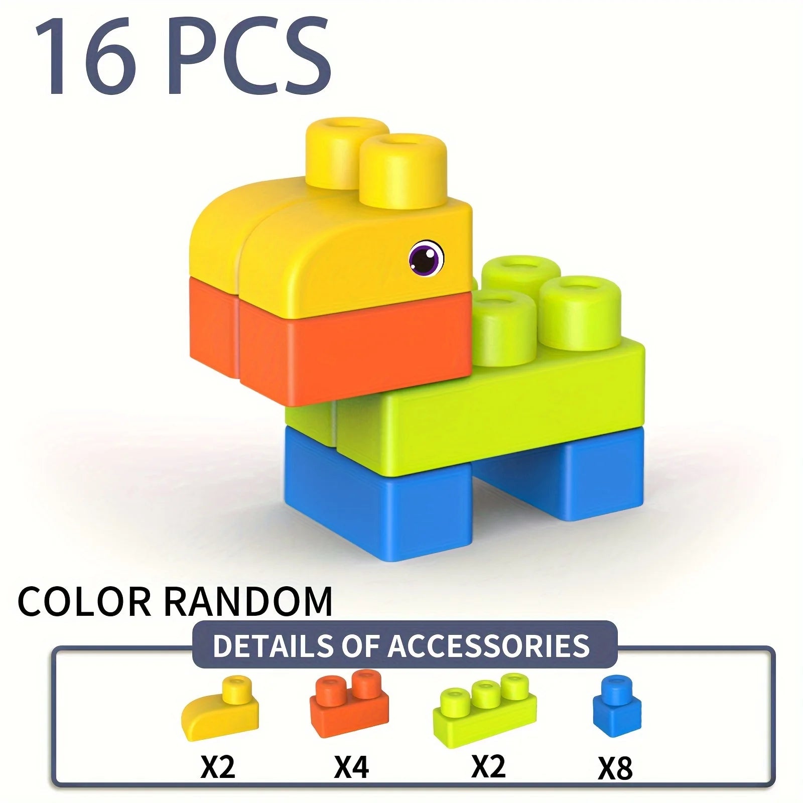 Large Soft Rubber Building Blocks for Kids - Chewable & Safe