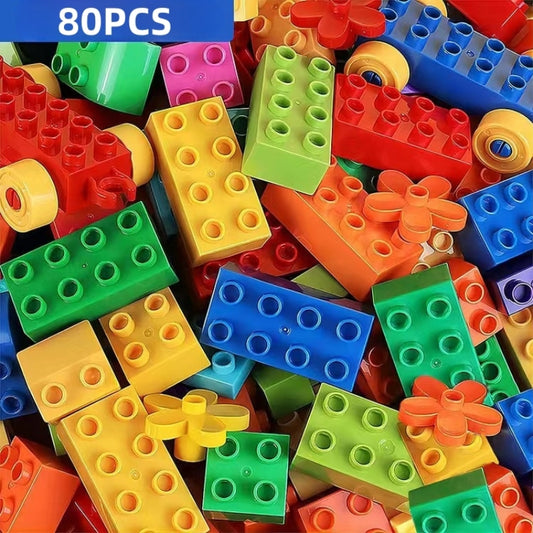 80PCS Colorful Building Blocks Set - Creative DIY Baby Toys