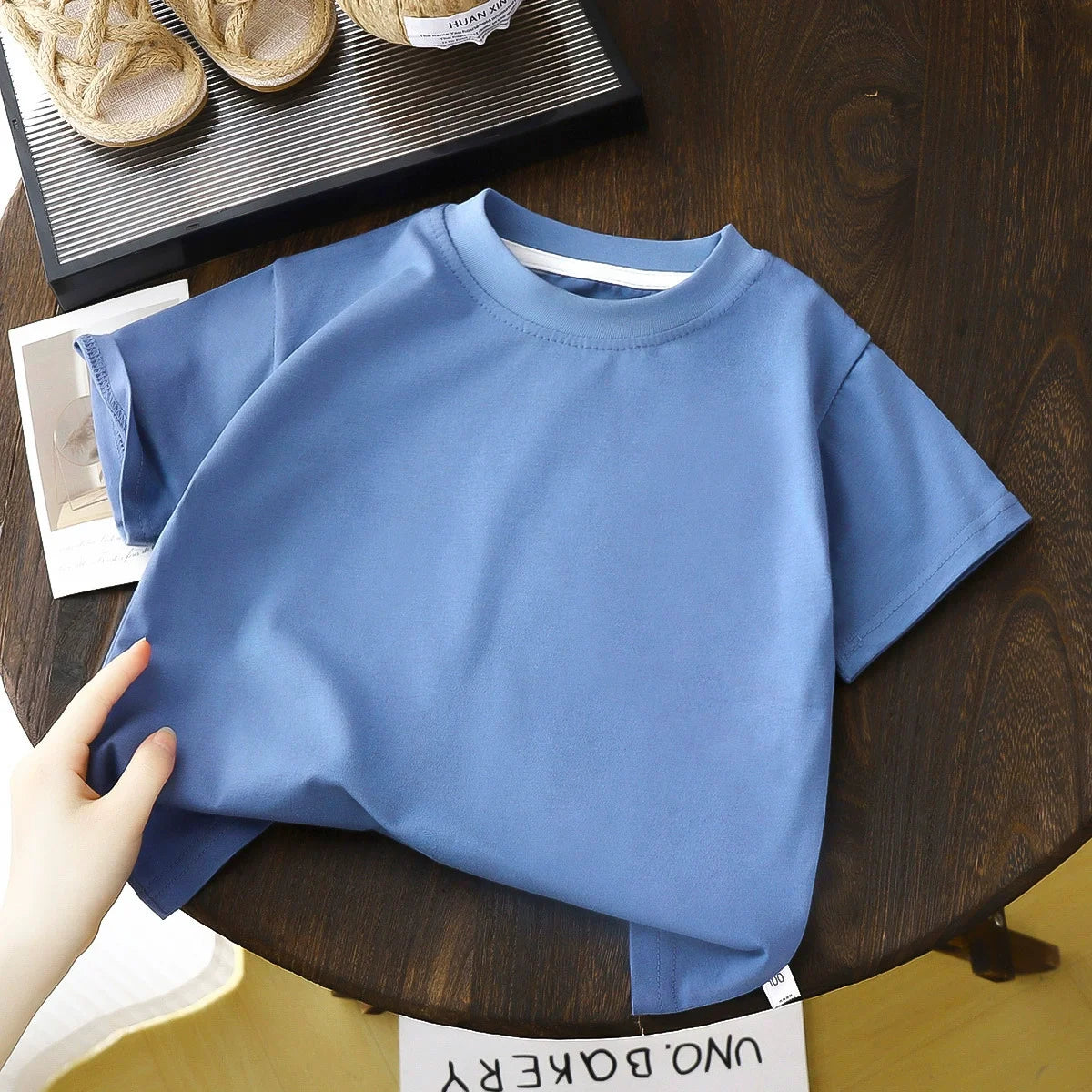 Kids' Cotton T-Shirt: White, Red, Black - Summer Essential