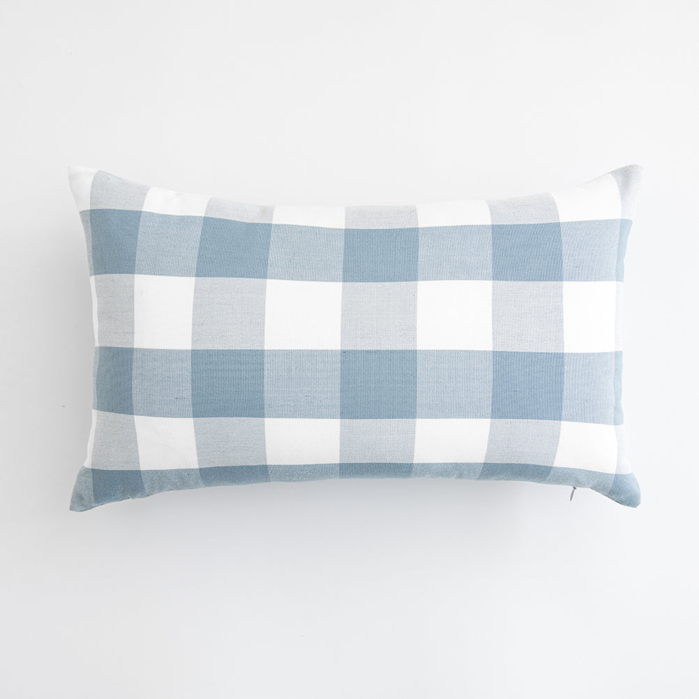 Light Blue Plaid Pillow Covers - Decorative Sofa Cushion 30x50cm