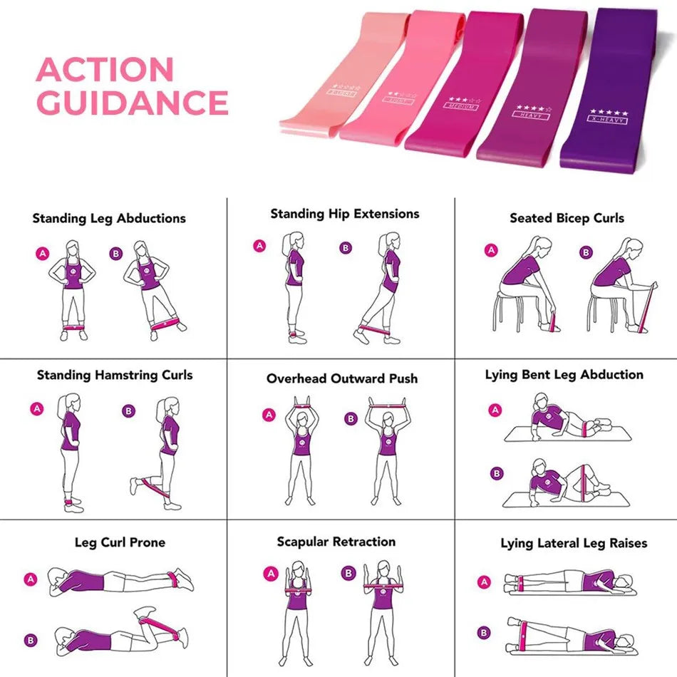Resistance Bands for Yoga & Gym - WOSWEIR Fitness Equipment