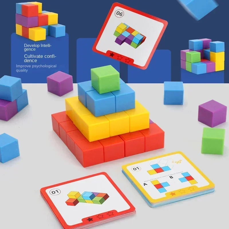 Montessori Block Puzzle Toy - Boost Spatial Logic & Math Skills