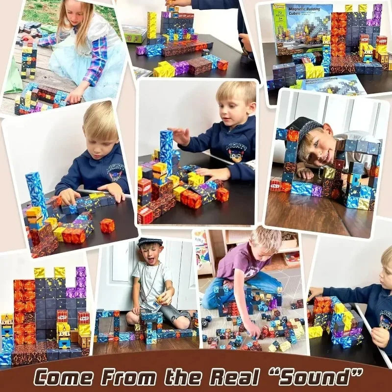 Magnetic Building Blocks STEM Montessori Set 10-200PCS