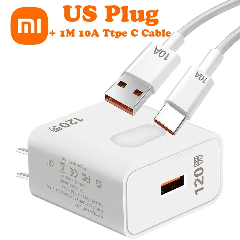 Xiaomi 120W GaN Fast Charger USB Quick Charge 3.0 Adapter