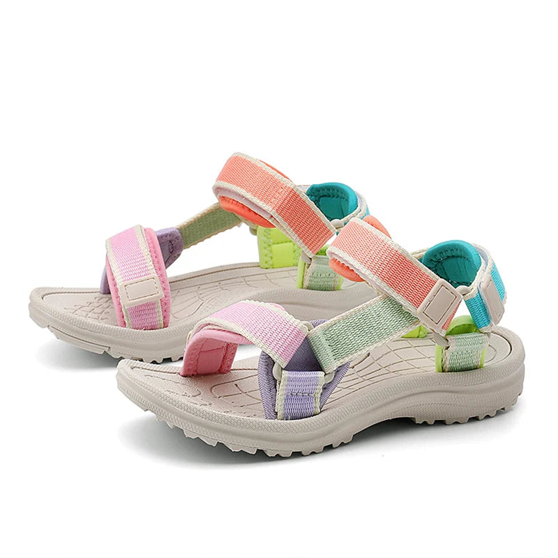 Girls' Breathable Sport Sandals - Non-Slip Soft Sole Beach Shoes