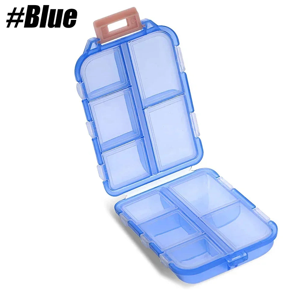 Travel Pill Organizer, 8 Compartments, Moisture-Proof Case