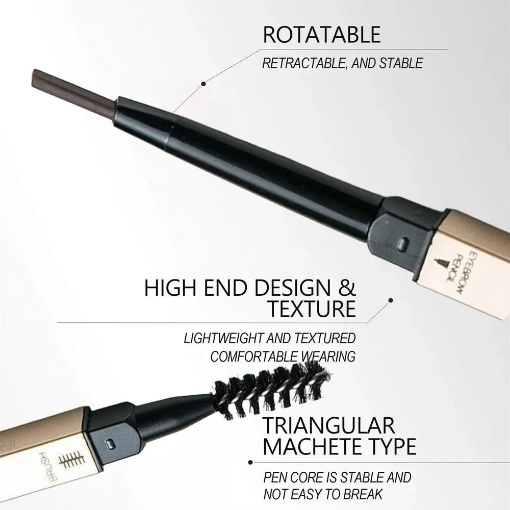 Waterproof Double Head Eyebrow Pencil - 5 Colors & Brush