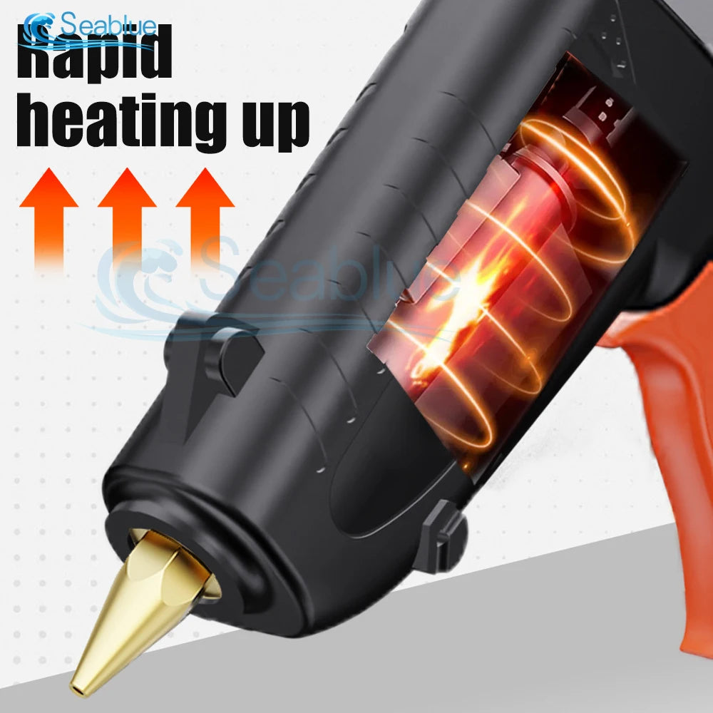 150W Hot Melt Glue Gun - DIY & Industrial Use, 11mm Sticks