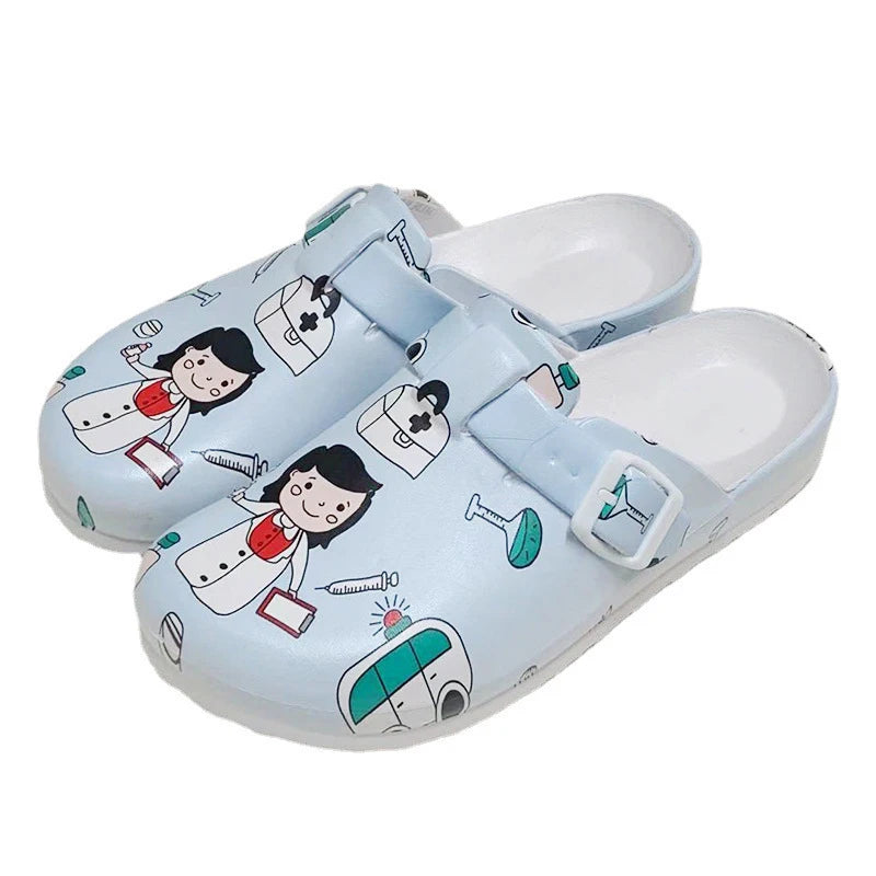 Cartoon Medical Clogs - Slip Resistant Doctor/Nurse Shoes