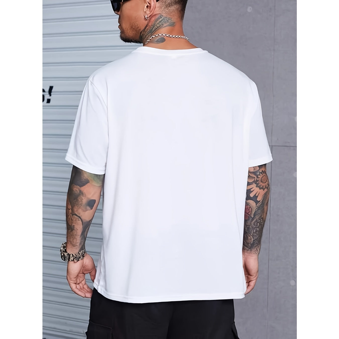 Mens Rock & Roll Graphic Tee - Casual Crew Neck T-Shirt