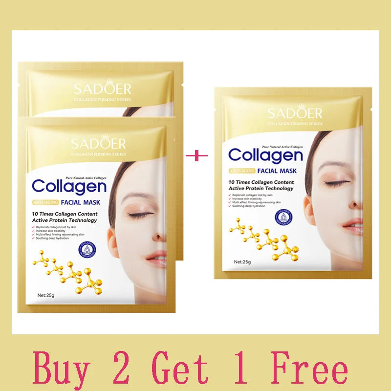 SADOER Collagen Anti-Wrinkle Masks - 10PCS Korean Skincare