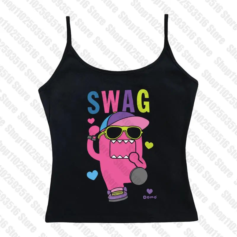 Goth Y2K Crop Tops: Punk Anime Print Grunge T-Shirts