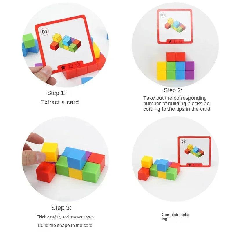 Montessori Block Puzzle Toy - Boost Spatial Logic & Math Skills