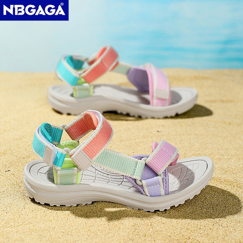 Girls' Breathable Sport Sandals - Non-Slip Soft Sole Beach Shoes
