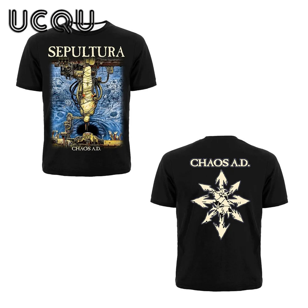 Chaos A.D. Sepultura T-Shirt - Retro Hip-Hop Rock Style