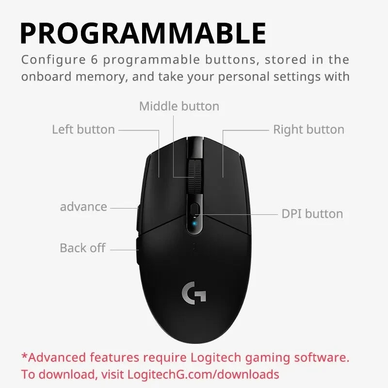Logitech G304 G305 Wireless Gaming Mouse - Programmable & Precise