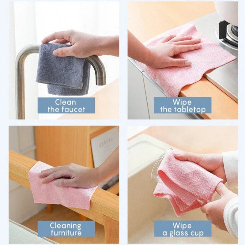 Reusable Microfiber Kitchen Cloth - 20 Sheet Roll