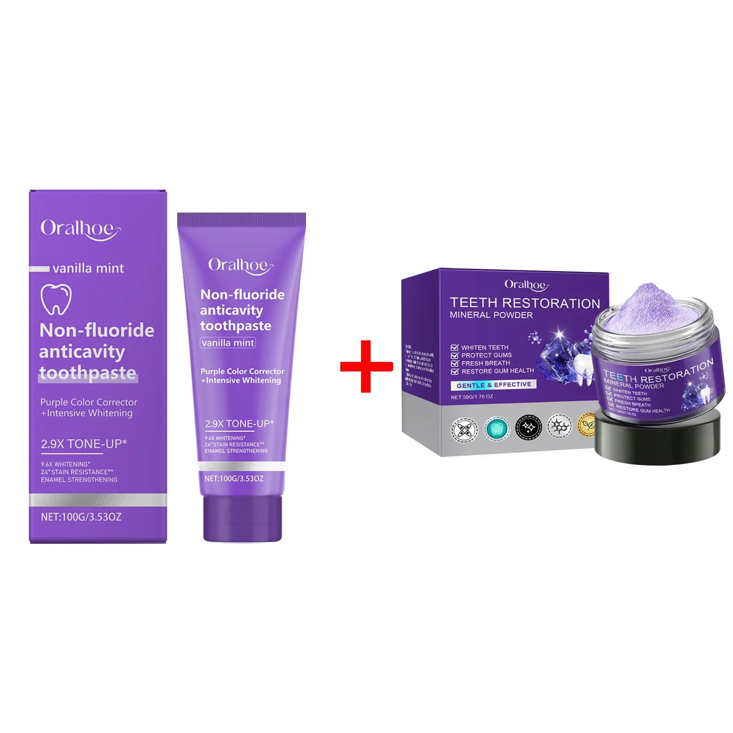 Teeth Whitening Mineral Powder - Stain Remover & Fresh Breath
