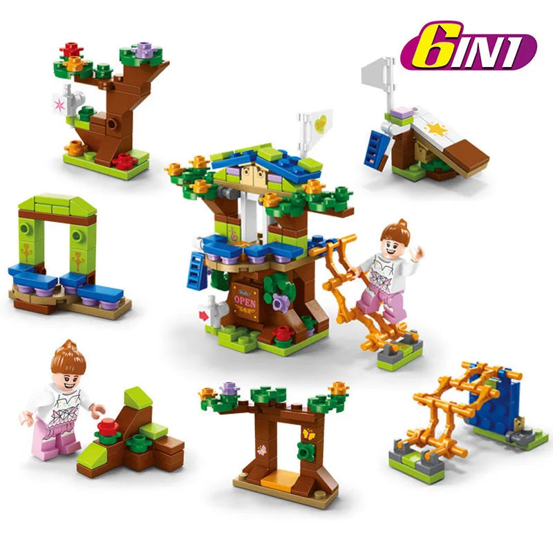 SLUBAN Girl Food Truck Building Blocks Toy Set