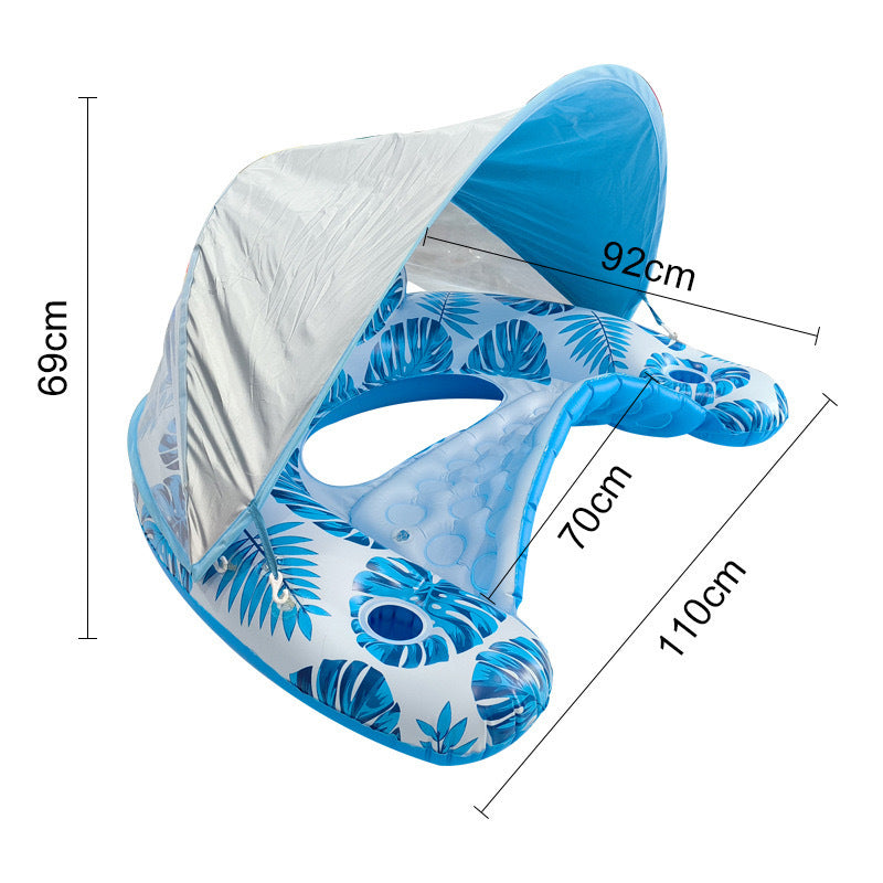 Water Hammock Sunshade Inflatable Lounge Chair for Adults