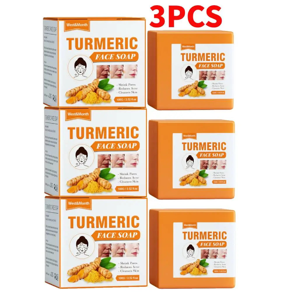 Turmeric Soap 1/3/5PCS: Repair & Moisturize Facial Cleanse
