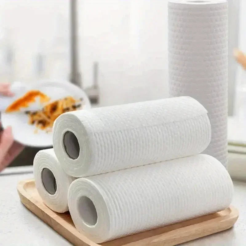 Reusable Kitchen Rags - 500/50pcs Non-Woven Cleaning Cloths